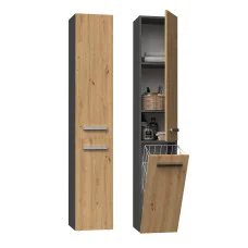 Bathroom cabinet NEL IV, anthracite/artisan oak